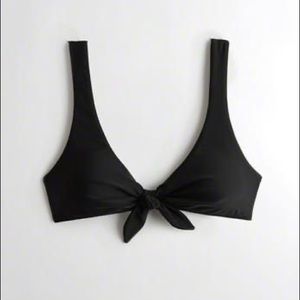 Black Knot Front Triangle Bikini Top